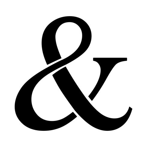 Icono de vector ampersand