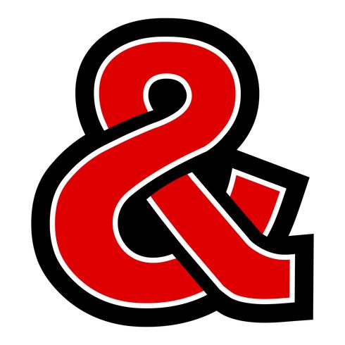 Icono de vector ampersand