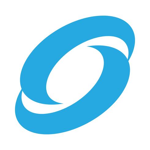 Icono de vector de swooshes azul