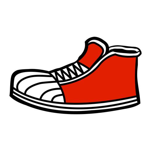 Icono de dibujos animados de zapatillas vector
