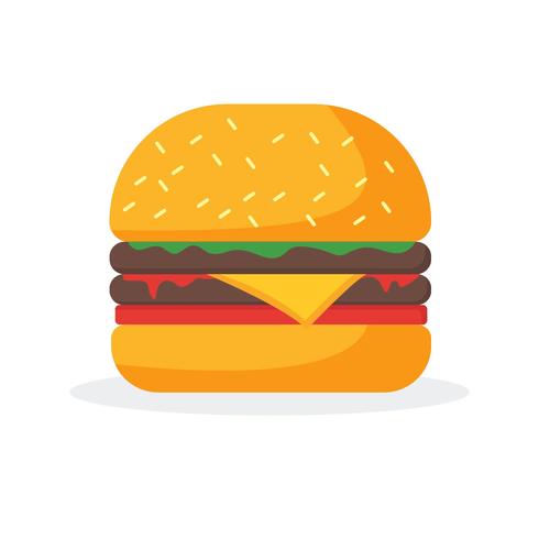 Hamburguesa de queso de comida chatarra de verano. vector