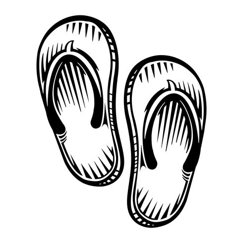 Icono de Vector de zapato Flip Flop