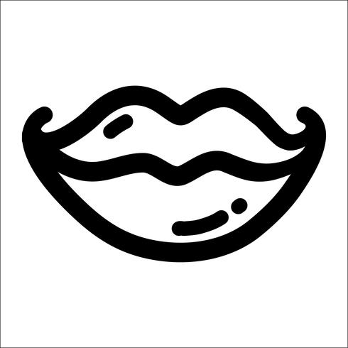 icono de vector de labios sexy