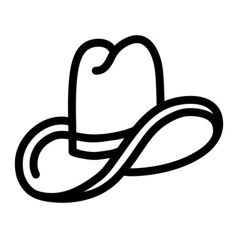 Sombrero de vaquero occidental vector