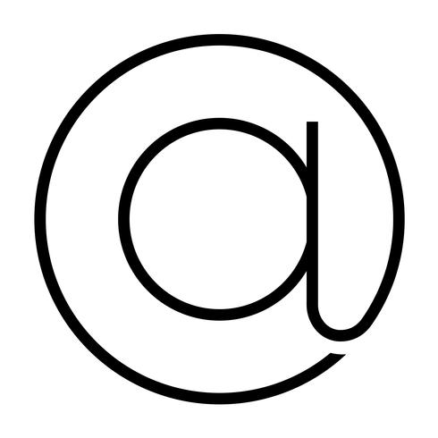 Email At symbol vector