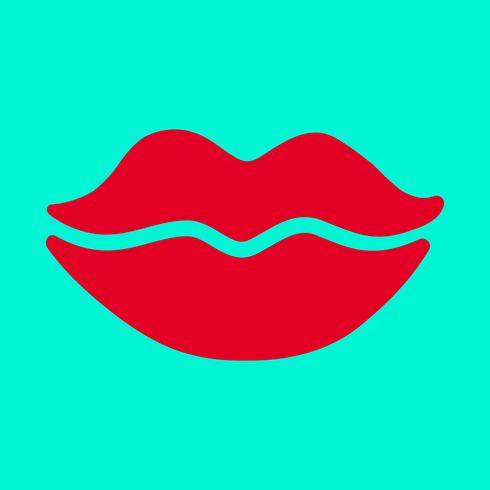 icono de vector de labios sexy