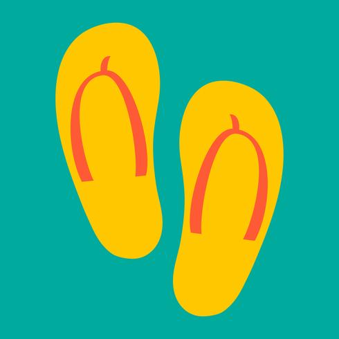Flip Flop Shoe Vector Icon