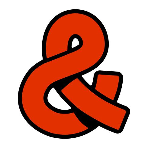 Icono de vector ampersand