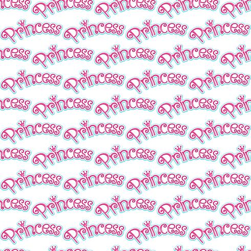 Pink Girly Princess Logo Text Graphic With Crown vector