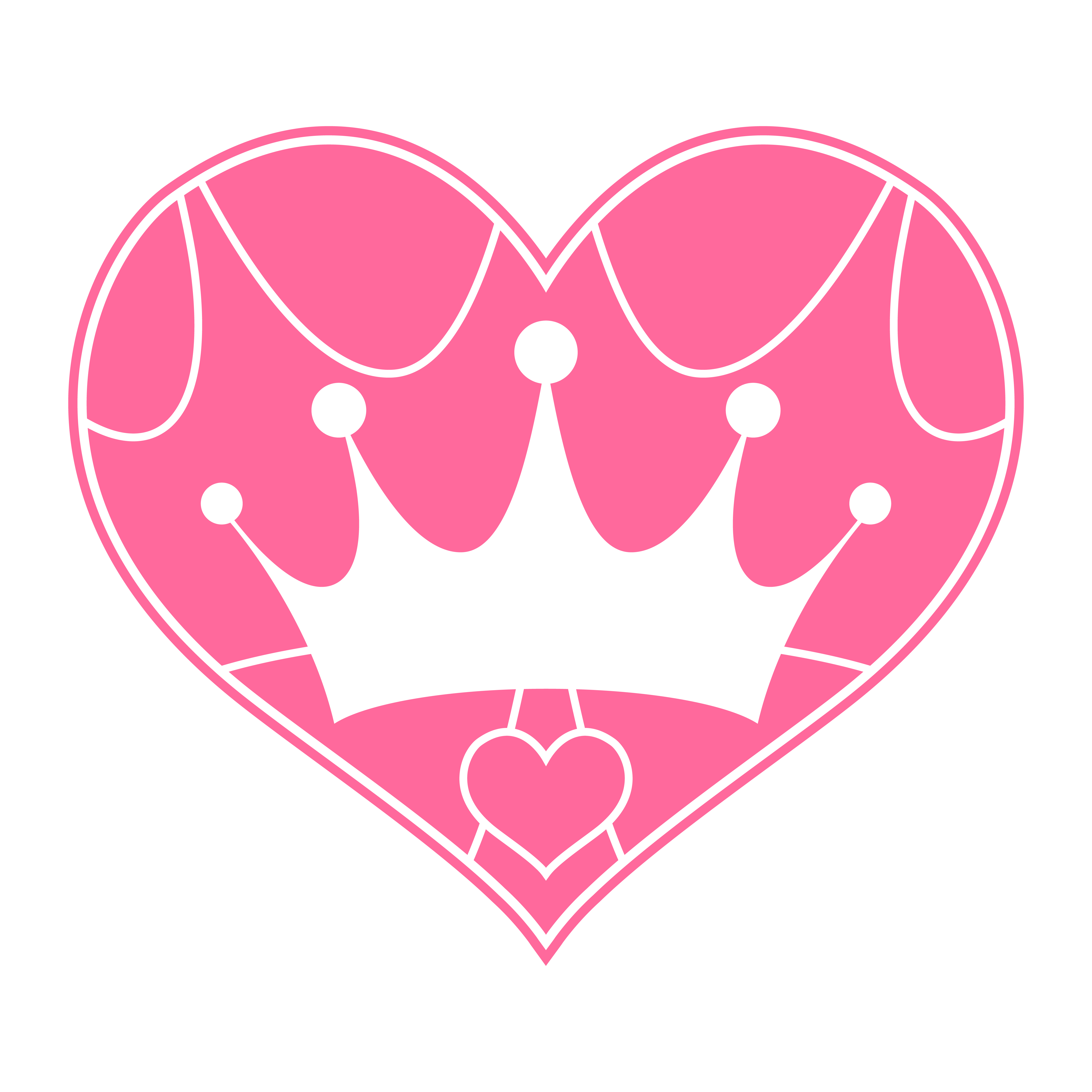 Download Pink Girly Princess Royalty Crown With Heart Jewels ...