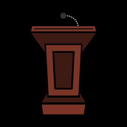 Presentation podium for lectures or public speaking - vector graphic