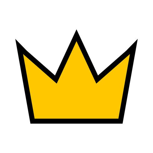 Corona real icono de vector