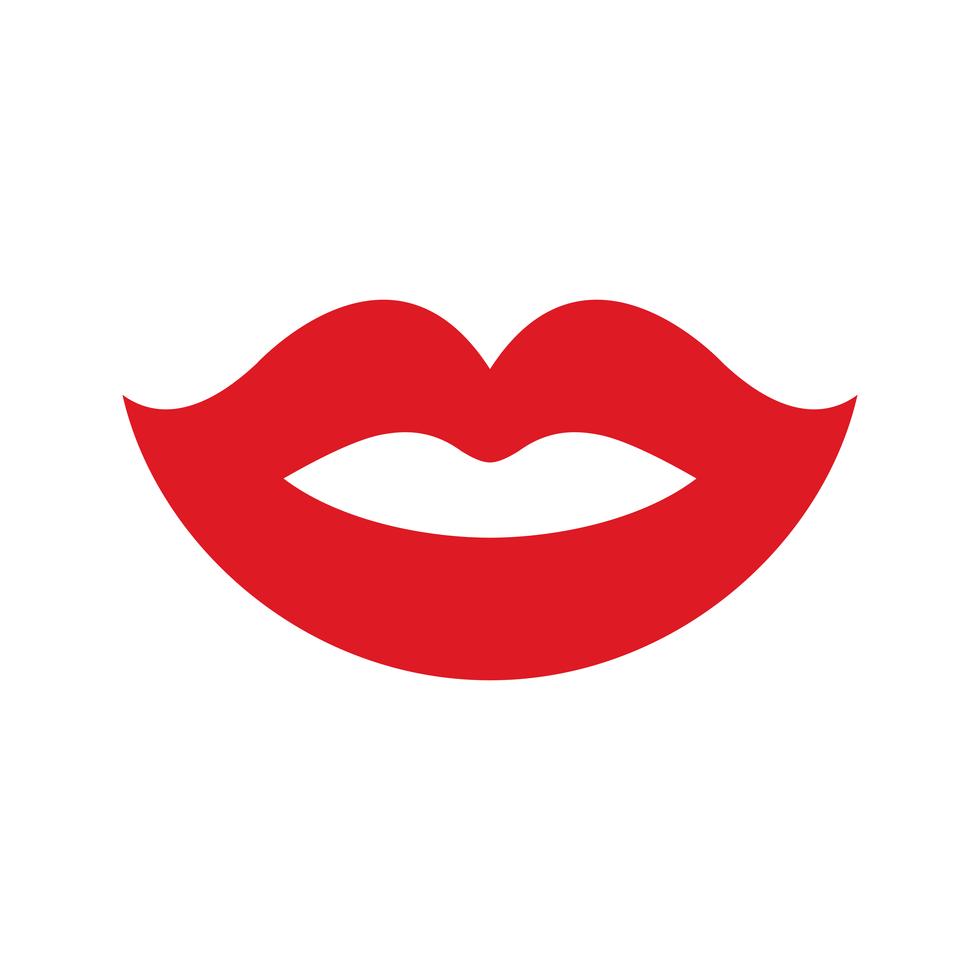 Sexy Lips Vector Icon.