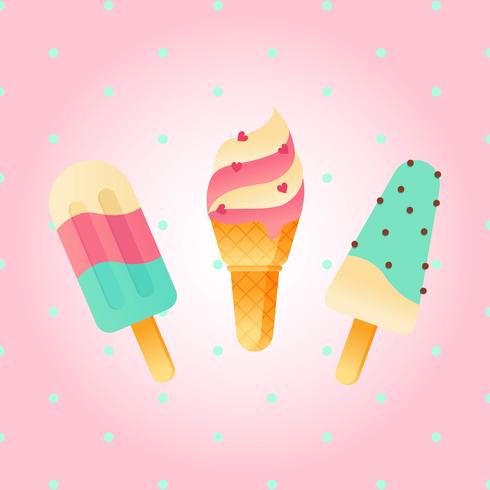 Vector de helado de verano