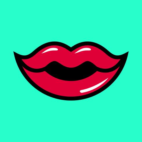 icono de vector de labios sexy