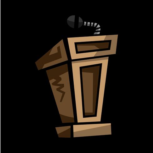 Presentation podium for lectures or public speaking - vector graphic
