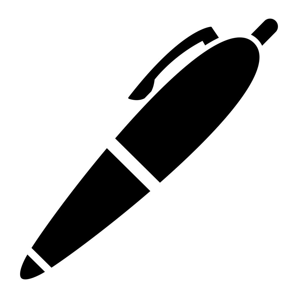 Fancy Ballpoint Pen Vector Icon 554962 Vector Art at Vecteezy