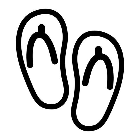 Icono de Vector de zapato Flip Flop