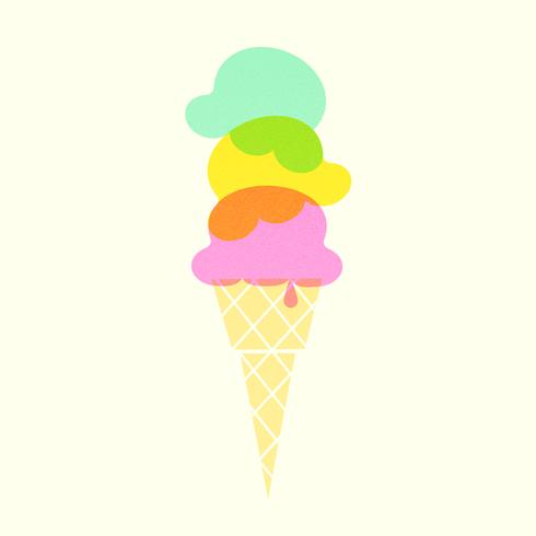 Ice Cream Pop Art Vector
