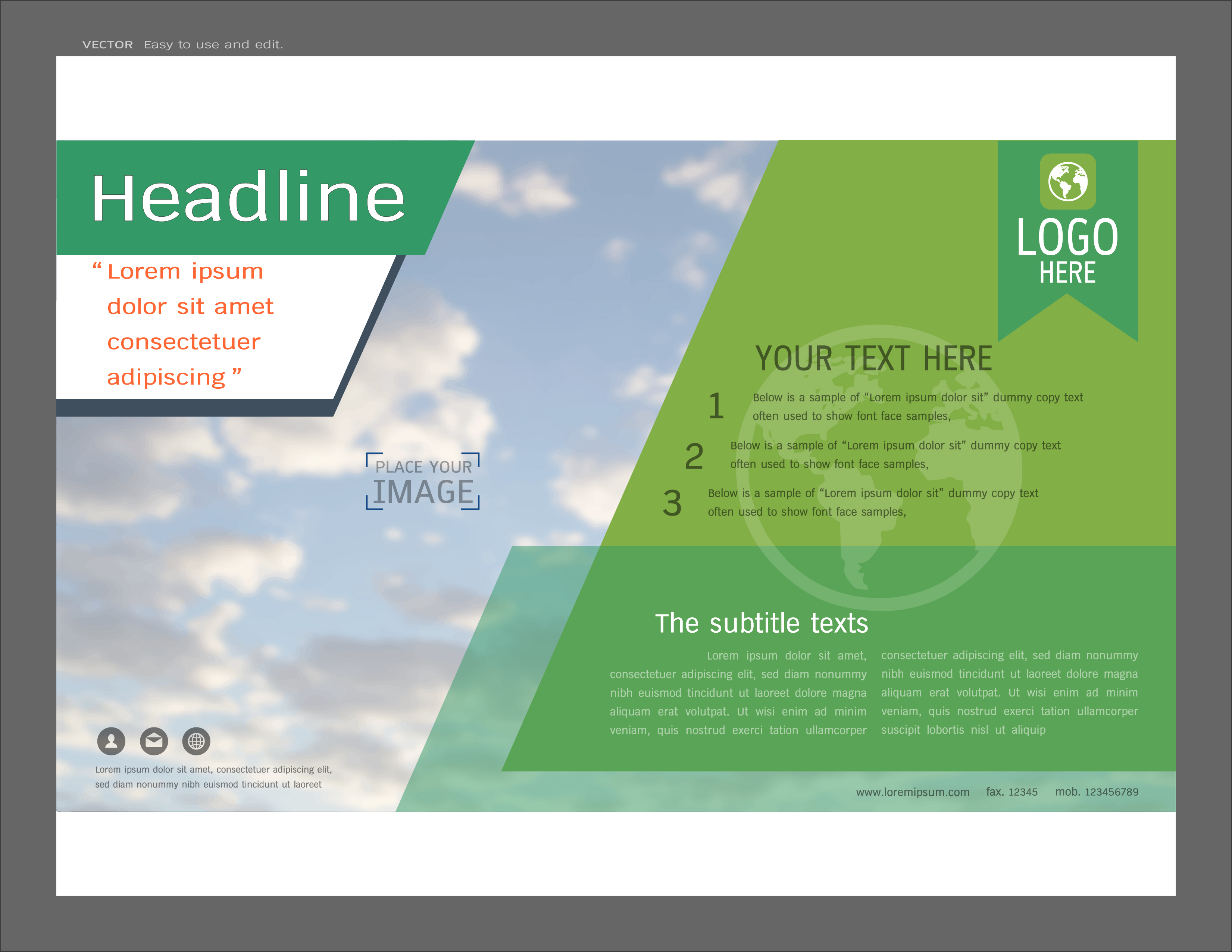 presentation layout design vector