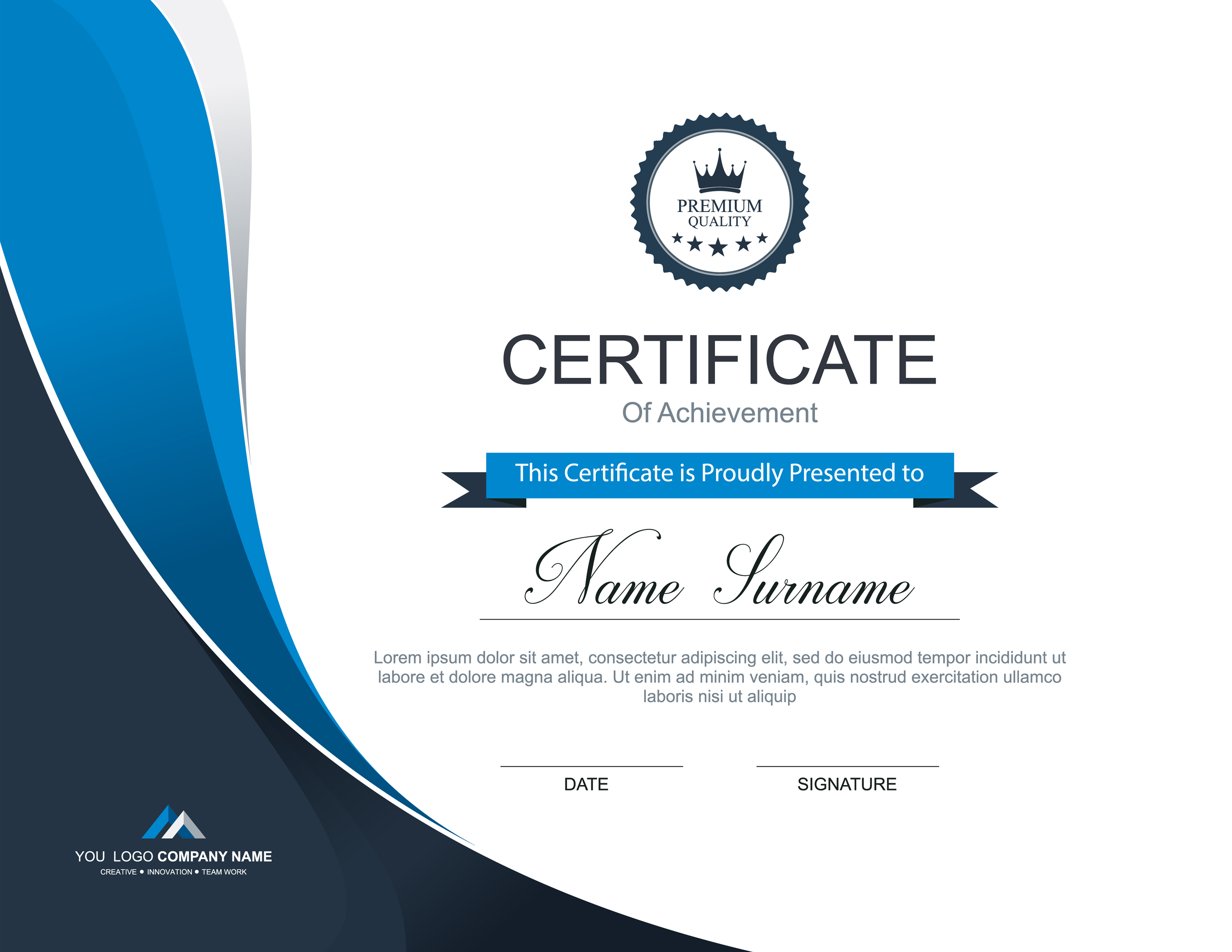 Vector Certificate Template 555122 Vector Art At Vecteezy