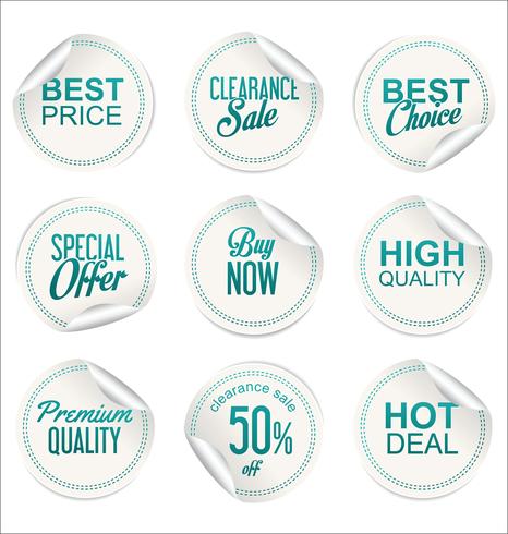 Modern badges stickers and labels collection vector