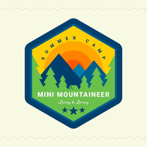 Summer Camp Badge	 vector