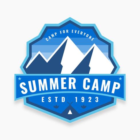 Pack of Summer Camp Badge  vector