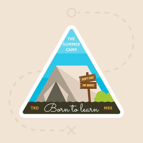 Premium Summer Camp Badge	 vector