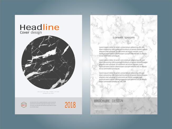 Cover book design layout template white marble texture. vector