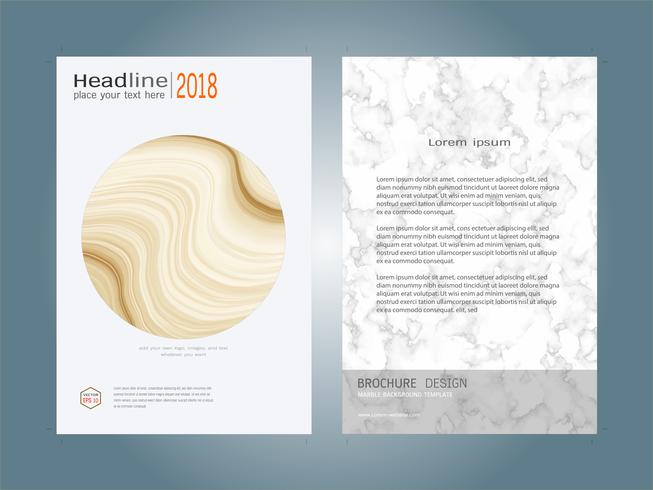 Cover book design layout template white marble texture. vector