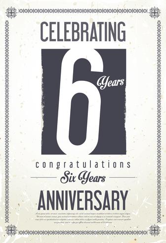 anniversary background vector