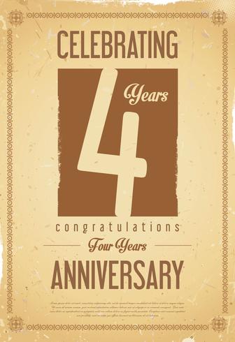 anniversary background vector