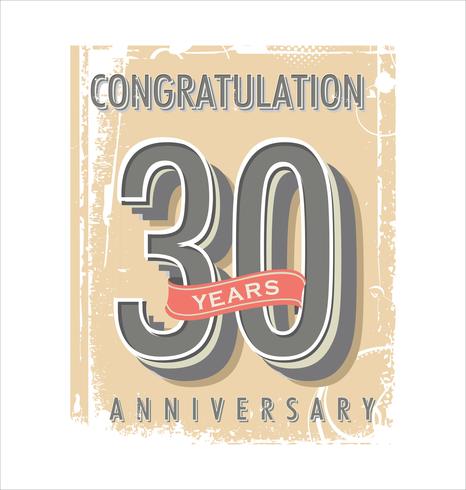 anniversary background vector