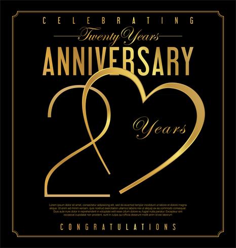 anniversary background vector