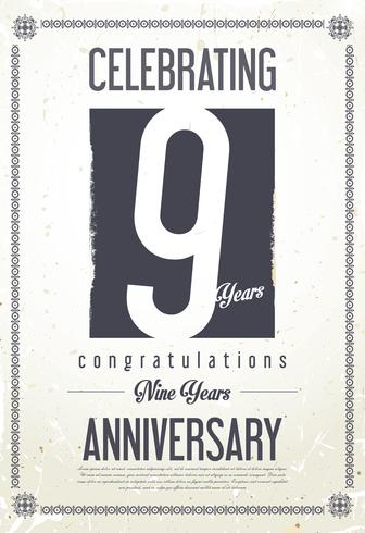 anniversary background vector