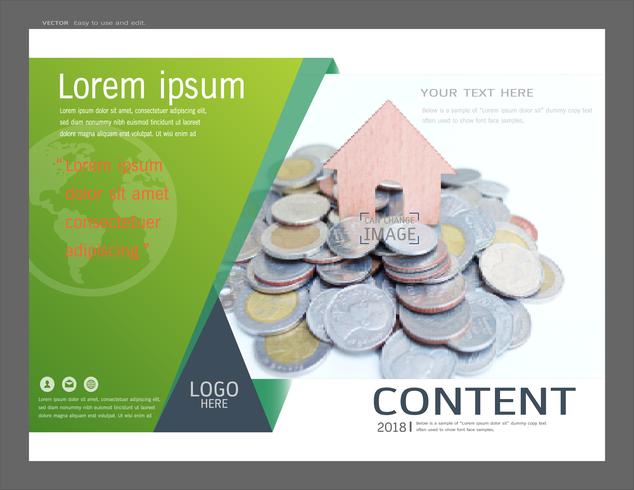 Presentation layout design template for business or finance and investing. vector