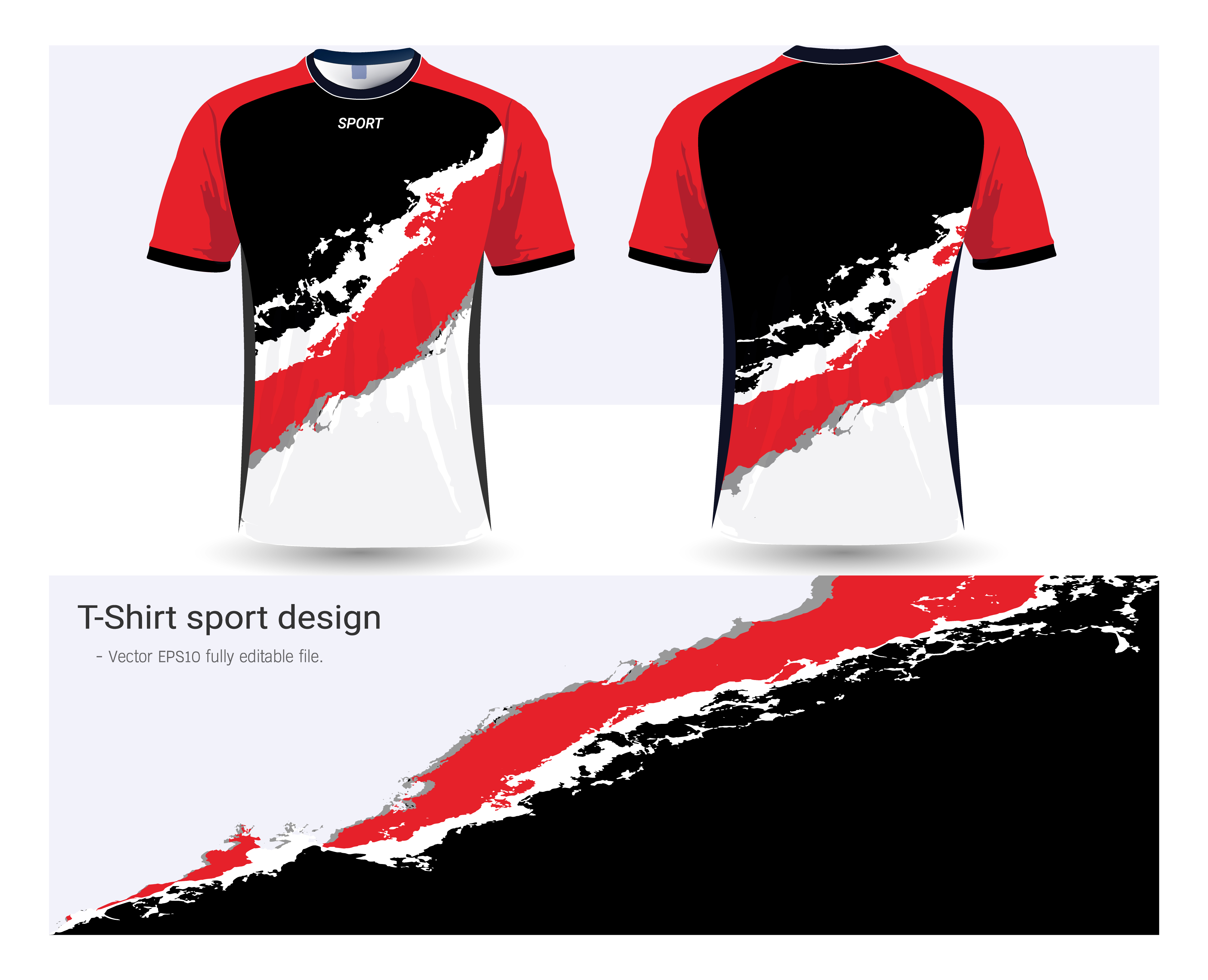 Soccer jersey and tshirt sport mockup template, Graphic design for