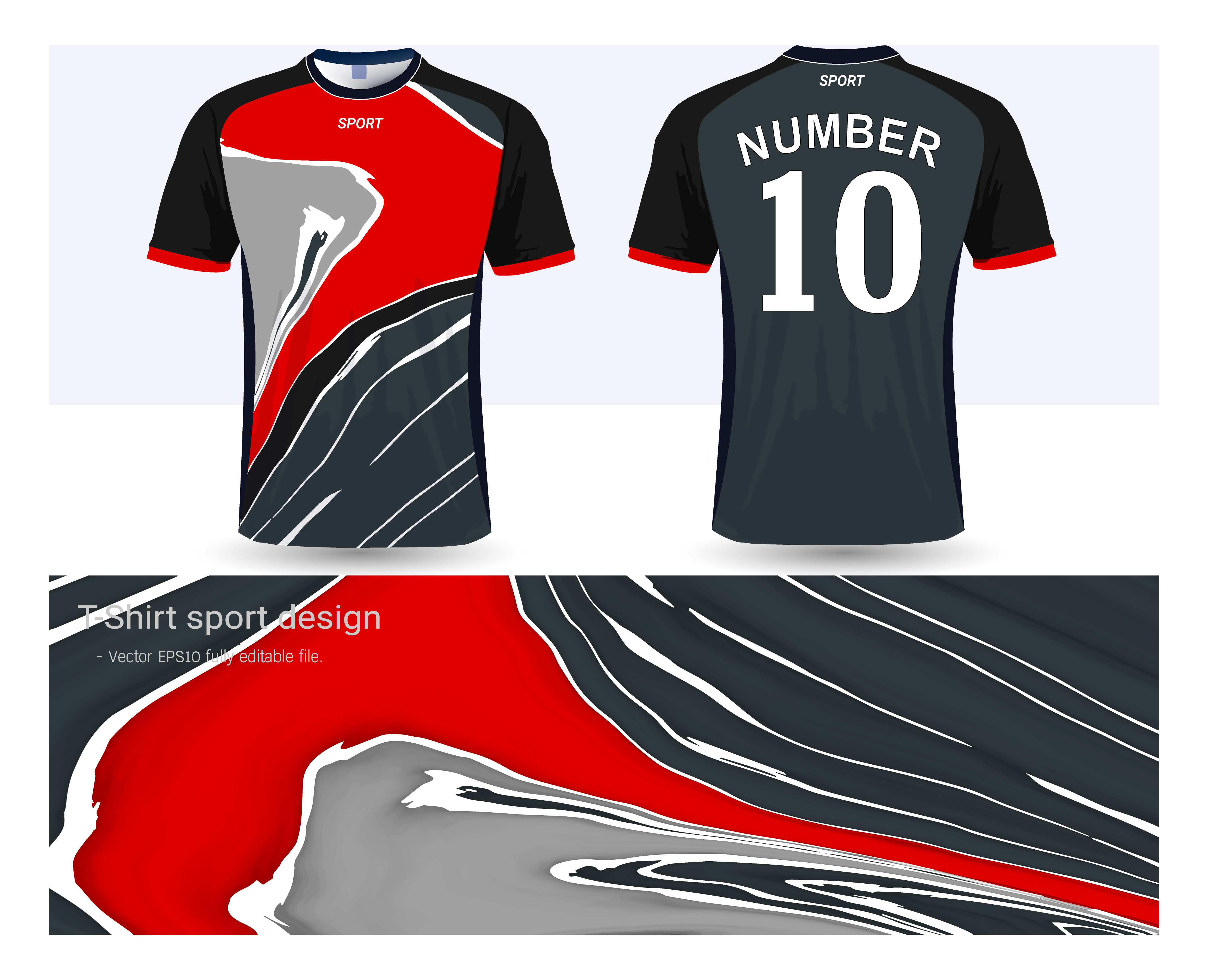 Download Soccer jersey and t-shirt sport mockup template, Graphic design for football club or activewear ...