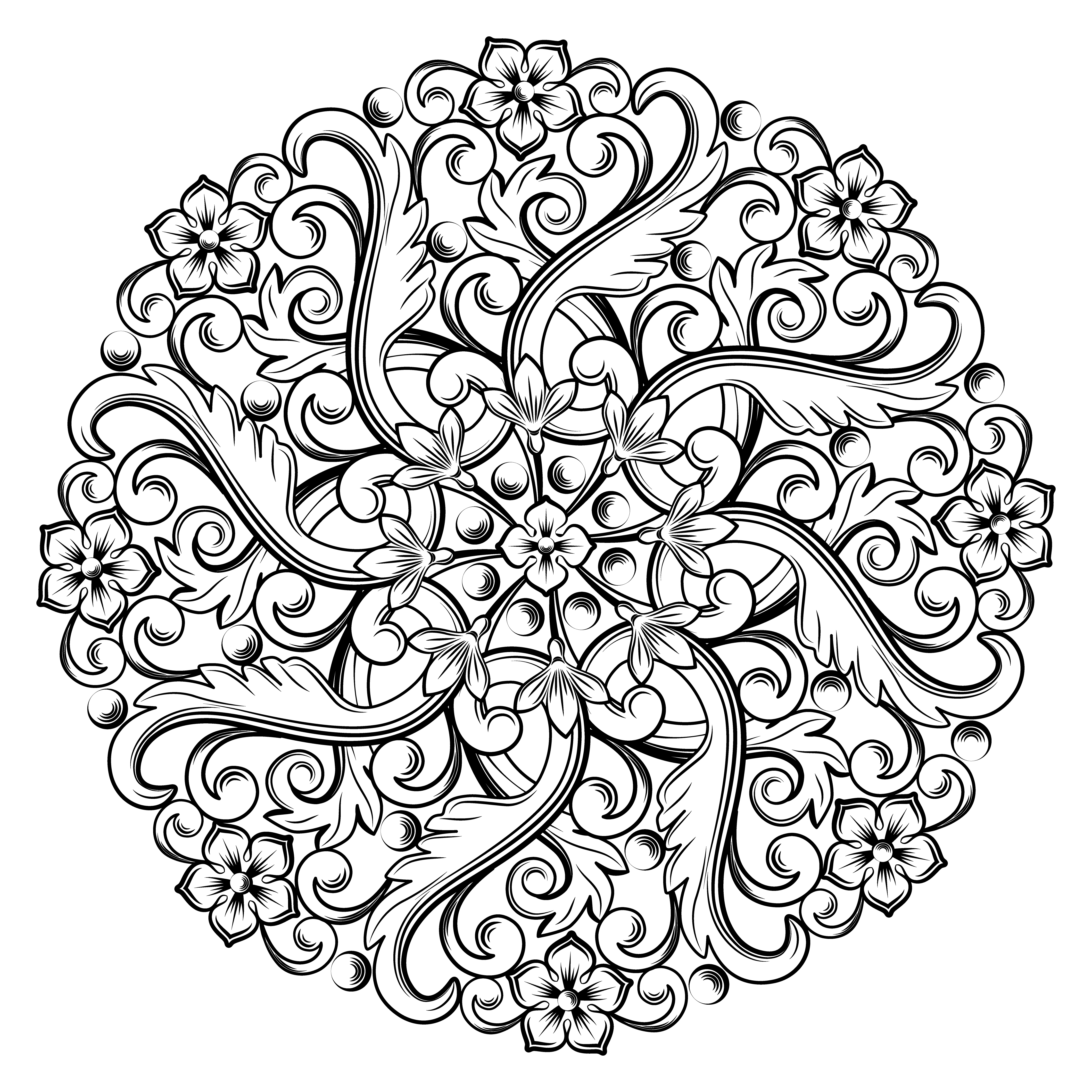 Beautiful round ornamental element for design in black and ... Browse our round design images, graphics, and designs from +79.322 free vectors graphics.