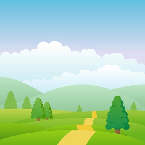 Hermoso paisaje de primavera vector