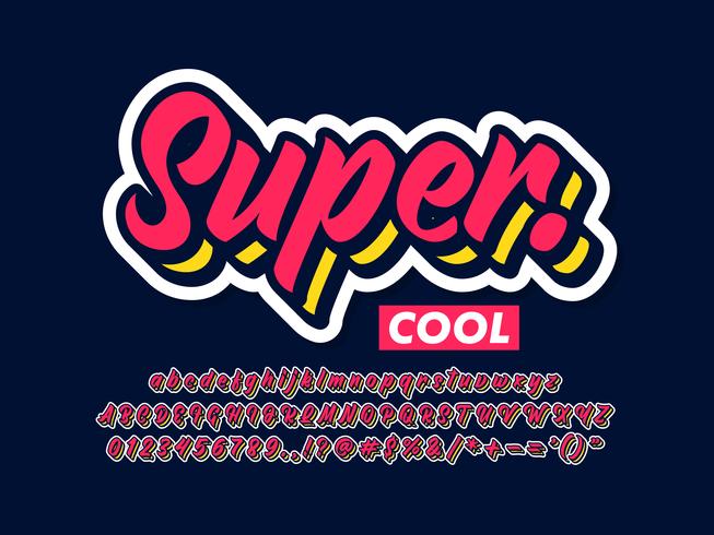 Sticker Text Effect With Cool Style   vector