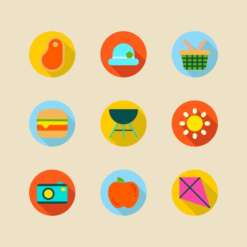 Colorful Summer Icon	 vector