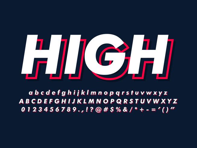 Simple Minimalist Font With Modern Style vector