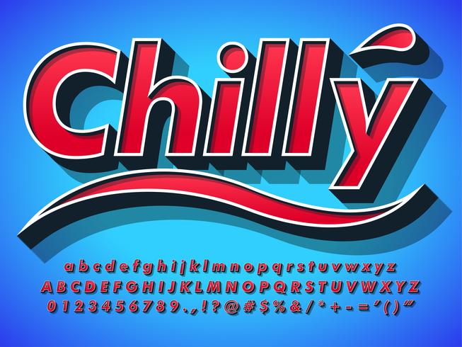 3d Alphabet Type Font Design vector