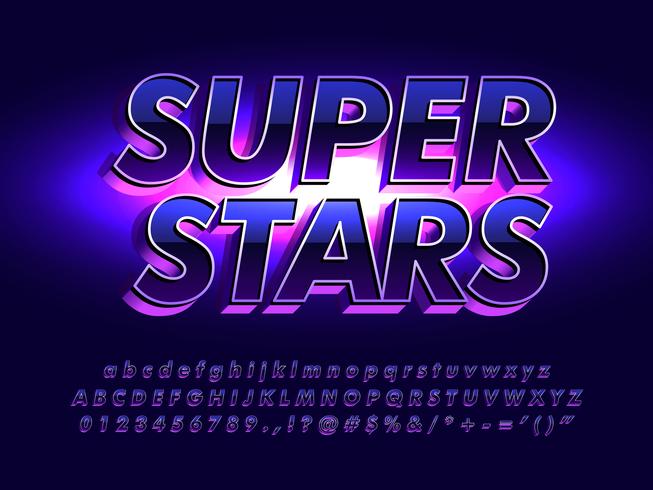 Download Elegant Font With Metallic And Glossy Effect 555570 Vector Art at Vecteezy