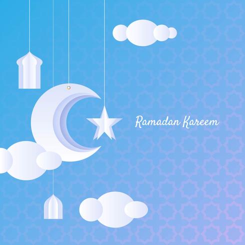 Greeting card Ramadan Kareem	 vector