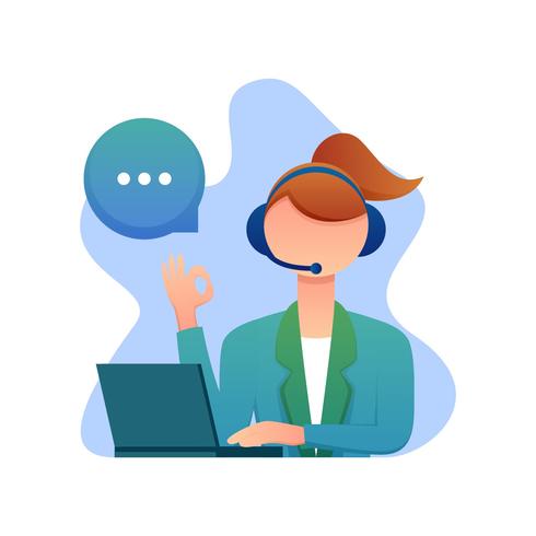 Female Customer Service	 vector