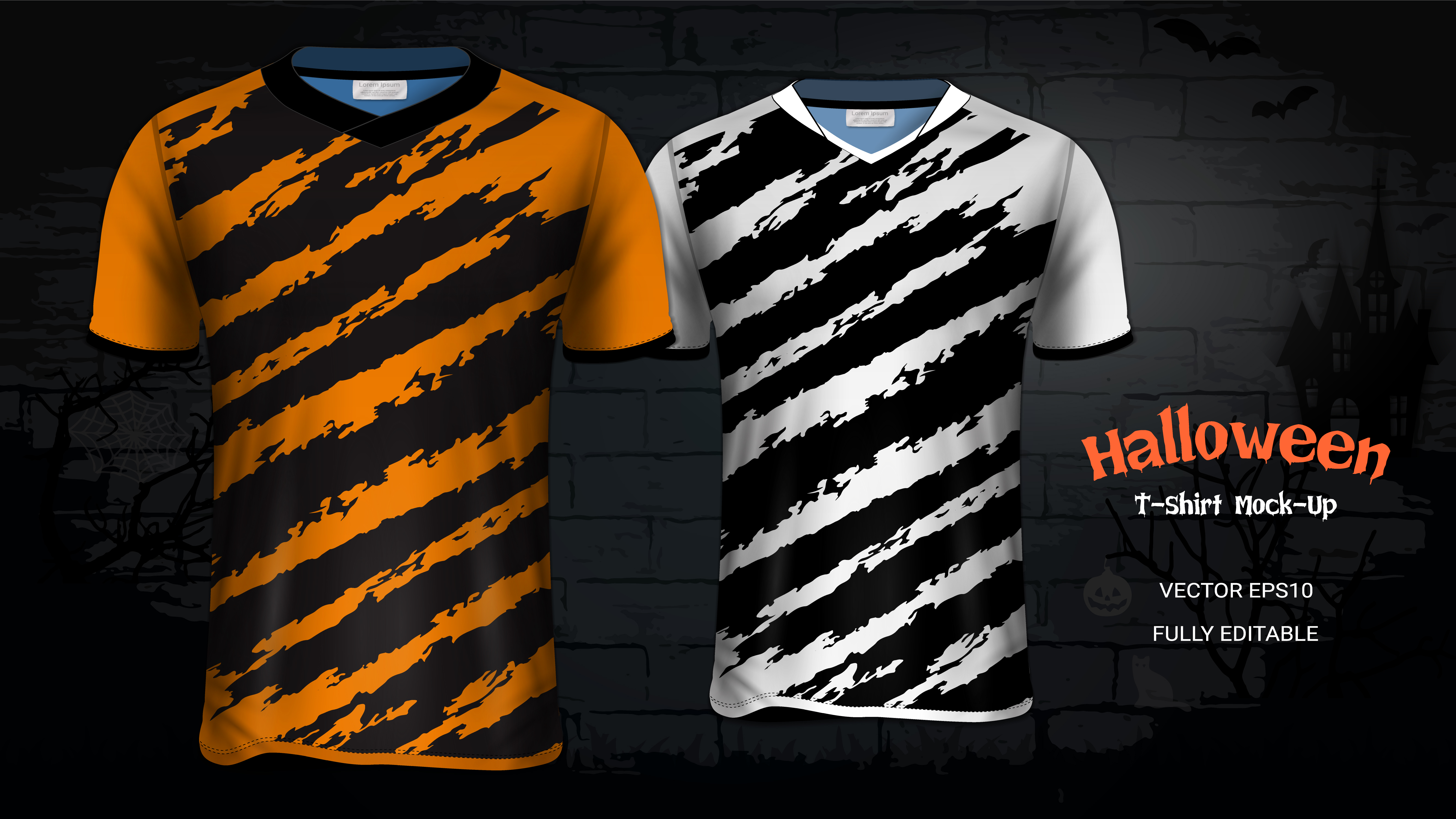 Halloween Costume T-Shirts Mockup Template. 555609 ...