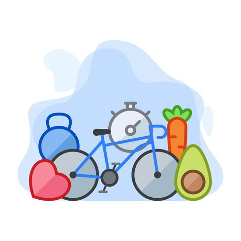 Healthy Lifestyle Concept	 vector